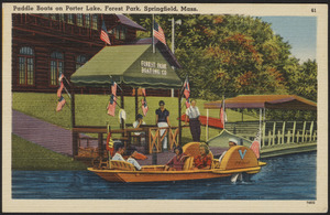 Paddle boats on Porter Lake, Forest Park, Springfield, Mass.