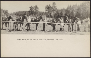Camp Miller, Duluth Y.M.C.A. Boys Camp, Sturgeon Lake, Minn.