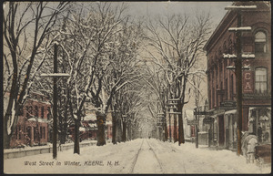 West Street in winter, Keene, N.H.