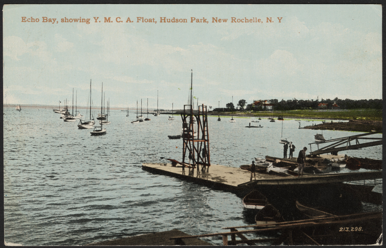 Echo Bay, showing Y.M.C.A. float, Hudson Park, New Rochelle, N.Y