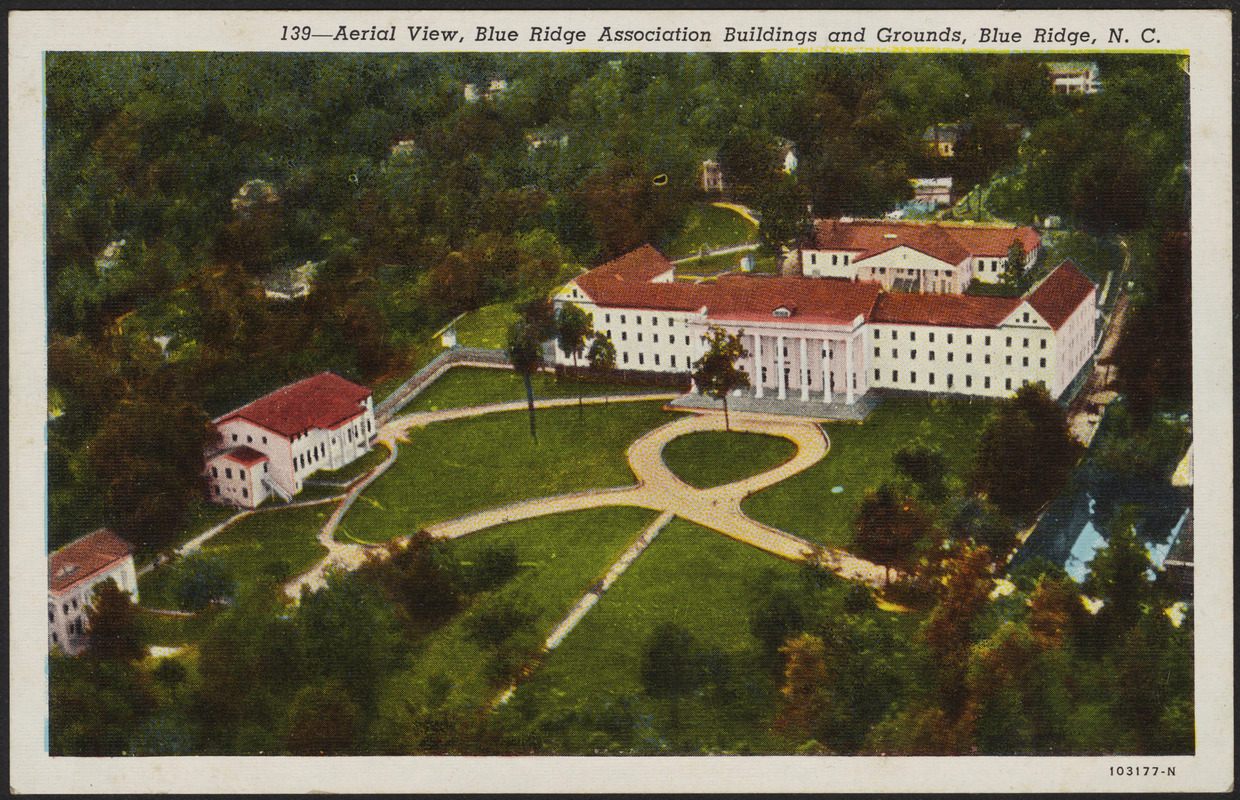 Aerial view, Blue Ridge Association buildings and grounds, Blue Ridge, N.C.