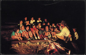 Campfires bring everyone together under the stars for special evening programs at Camp Lakewood, summer youth camp for boys and girls ages 6-18 YMCA of the Ozarks