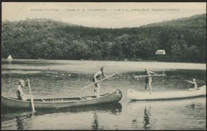 Canoe tilting - Camp D.R. Thompson - Y.M.C.A., Carlisle, Pennsylvania
