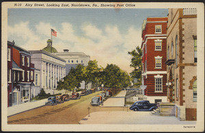 Airy Street, looking east, Norristown, Pa., showing post office