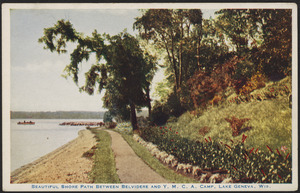 Beautiful shore path between Belvidere and Y.M.C.A. Camp, Lake Geneva, Wis.