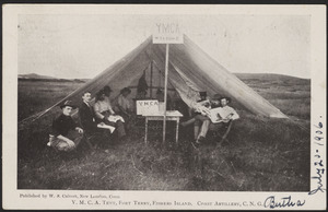 Y.M.C.A. tent, Fort Terry, Fishers Island, Coast Artillery, C. N. G.