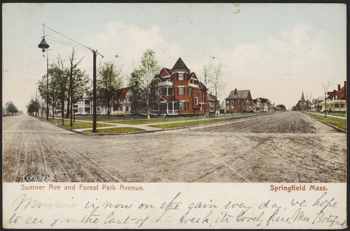 Sumner Ave and Forest Park Avenue. Springfield Mass. Digital Commonwealth