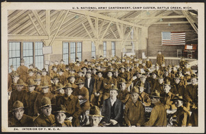 U. S. National Army Cantonment, Camp Custer, Battle Creek, Mich. Interior of Y.M.C.A.