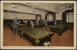 Billiard room, Central branch Young Men's Christian Association, Brooklyn, N. Y.