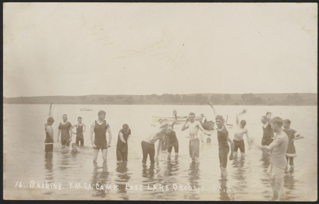 Bathing. Y.M.C.A. Camp. East Lake Okoboji. Ia.
