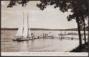 Main piers - College Camp, Wisconsin - on Lake Geneva