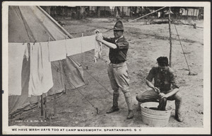 We have wash days too at Camp Wadsworth, Spartanburg. Sc