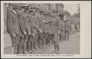 General March, Chief of Staff, greeting war work Y.M.C.A. secretaries