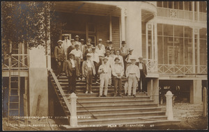 Congressional party visiting Commission Club House before completion to study Y.M.C.A., Plan of Operation