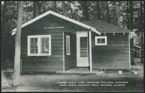 Camper cabin, Camp Channing, Pullman, Michigan near North District YMCA, Chicago, Illinois