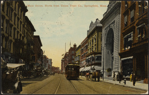 Main Street, north from Union Trust Co., Springfield, Mass.