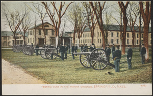 Testing guns in the Armory grounds, Springfield, Mass.