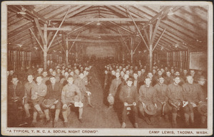 "A typical Y.M.C.A. Social Night crowd" Camp Lewis, Tacoma, Wash.