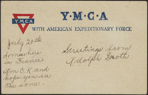 Y.M.C.A. with American Expeditionary Force