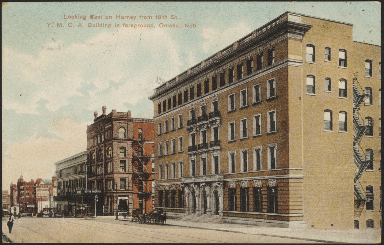 Looking east on Harney from 18th St., Y.M.C.A. building in Foreground ...