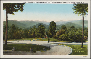 Craggies and Seven Sisters from Robert E. Lee Hall, Blue Ridge, N.C.