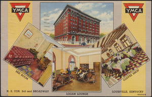 YMCA N.E. cor. 3rd and Broadway Louisville, Kentucky bed room, Logan Lounge, coffee shop