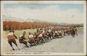 Tug of war (atheltic contest). Camp Upton. L.I., N.Y.