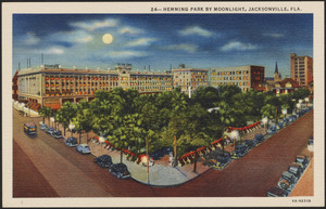 Hemming Park by moonlight, Jacksonville, Fla.