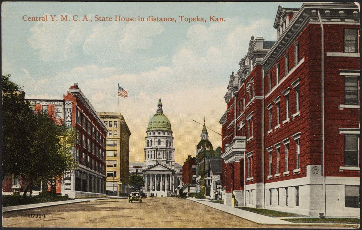 Central Y.M.C.A., State House in distance, Topeka, Kan.