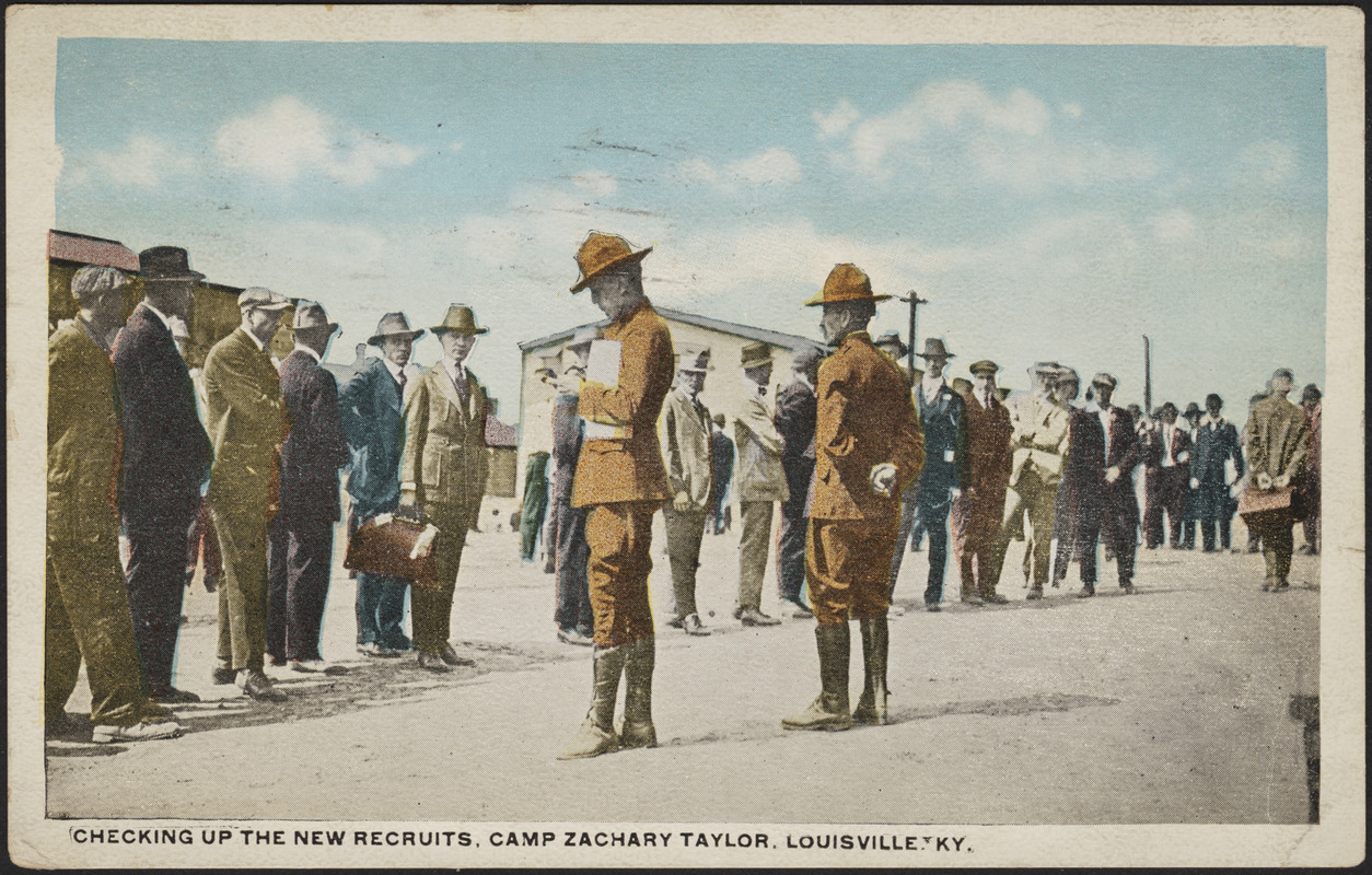 Checking up on the new recruits, Camp Zachary Taylor, Louisville, Ky