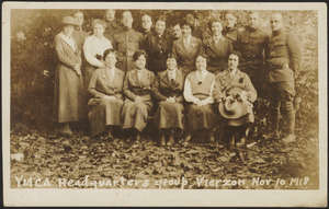 YMCA Headquarters group, Vierzon, Nov 10, 1918