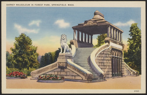Barney Mausoleum in Forest Park. Springfield, Mass.