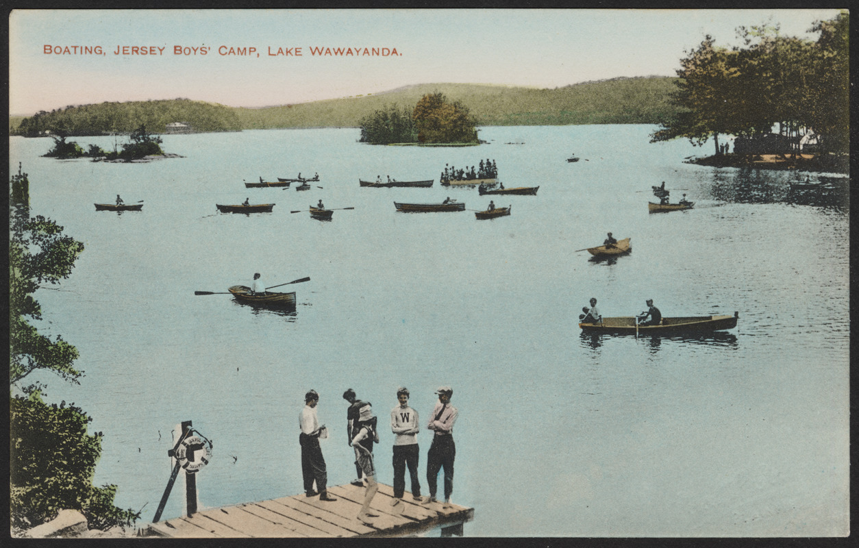 Boating, Jersey Boys' Camp, Lake Wawayanda Digital Commonwealth