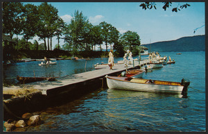 Silver Bay Association, boat dock and basin adjoining the boat house