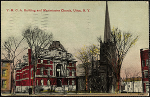Y.M.C.A. building and Westminister Church, Utica, N.Y.