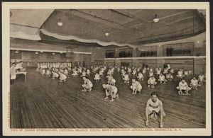 Two of three gymnasiums, Central branch Young Men's Christian Association, Brooklyn, N.Y.