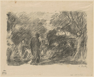 Grand paysage avec figures (projet de tableau)
