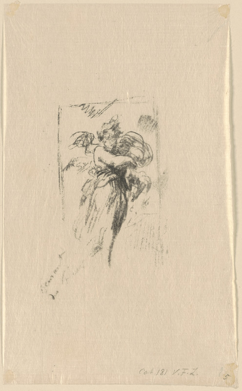 Feuille composée de quatre croquis de sujets de danses