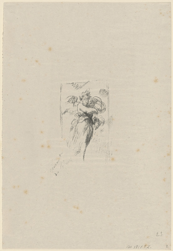 Feuille composée de quatre croquis de sujets de danses