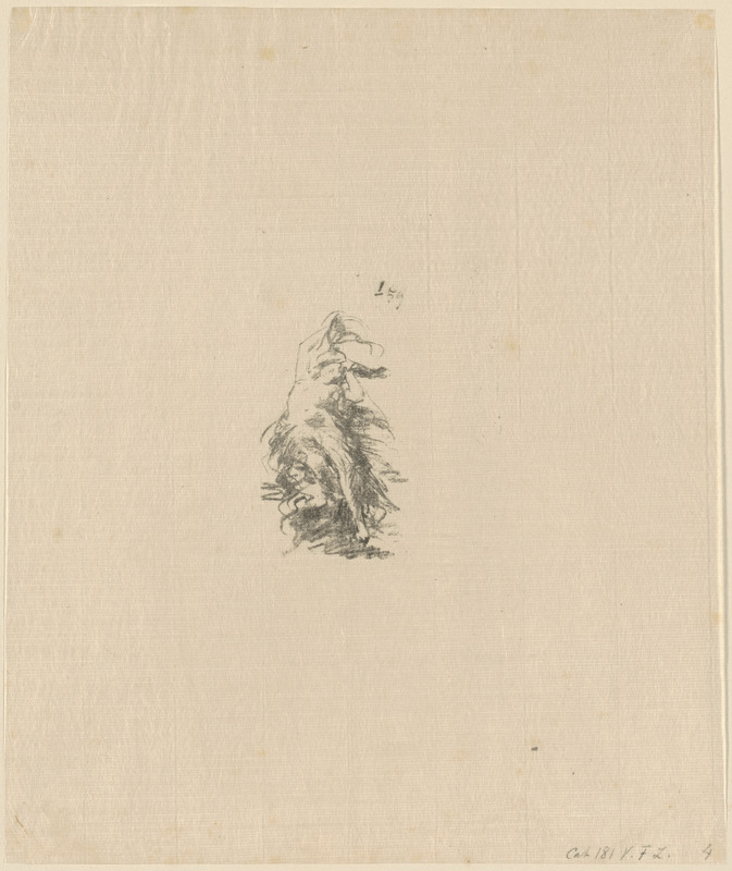 Feuille composée de quatre croquis de sujets de danses