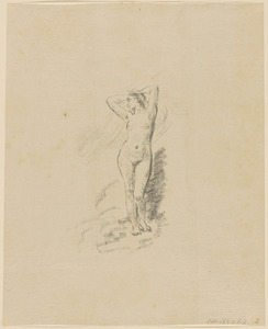 Feuille d’études, composée de trois feuilles, tirées chacune à 5 ou 6 épreuves d’essai, puis réunies