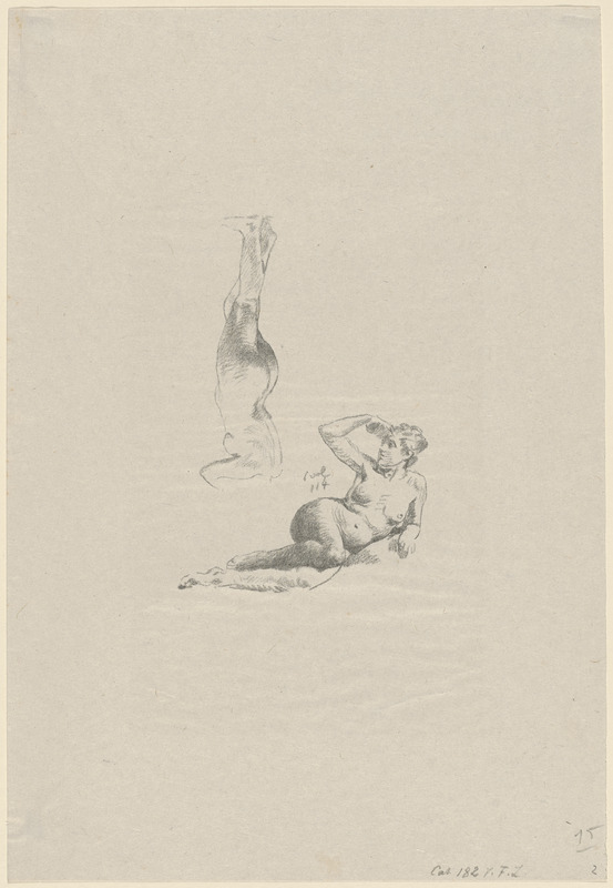 Feuille d’études, composée de trois feuilles, tirées chacune à 5 ou 6 épreuves d’essai, puis réunies