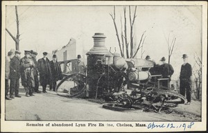 Remains of abandoned Lynn fire engine, Chelsea, Mass.