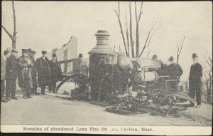 Remains of abandoned Lynn fire engine, Chelsea, Mass.