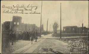 Amory and public library looking north, Catholic Church in distance