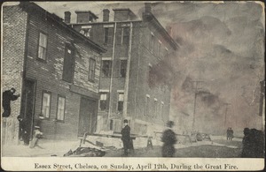 Essex Street, Chelsea, on Sunday, April 12th, during the Great Fire