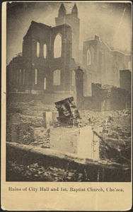 Ruins of City Hall and 1st Baptist Church, Chelsea