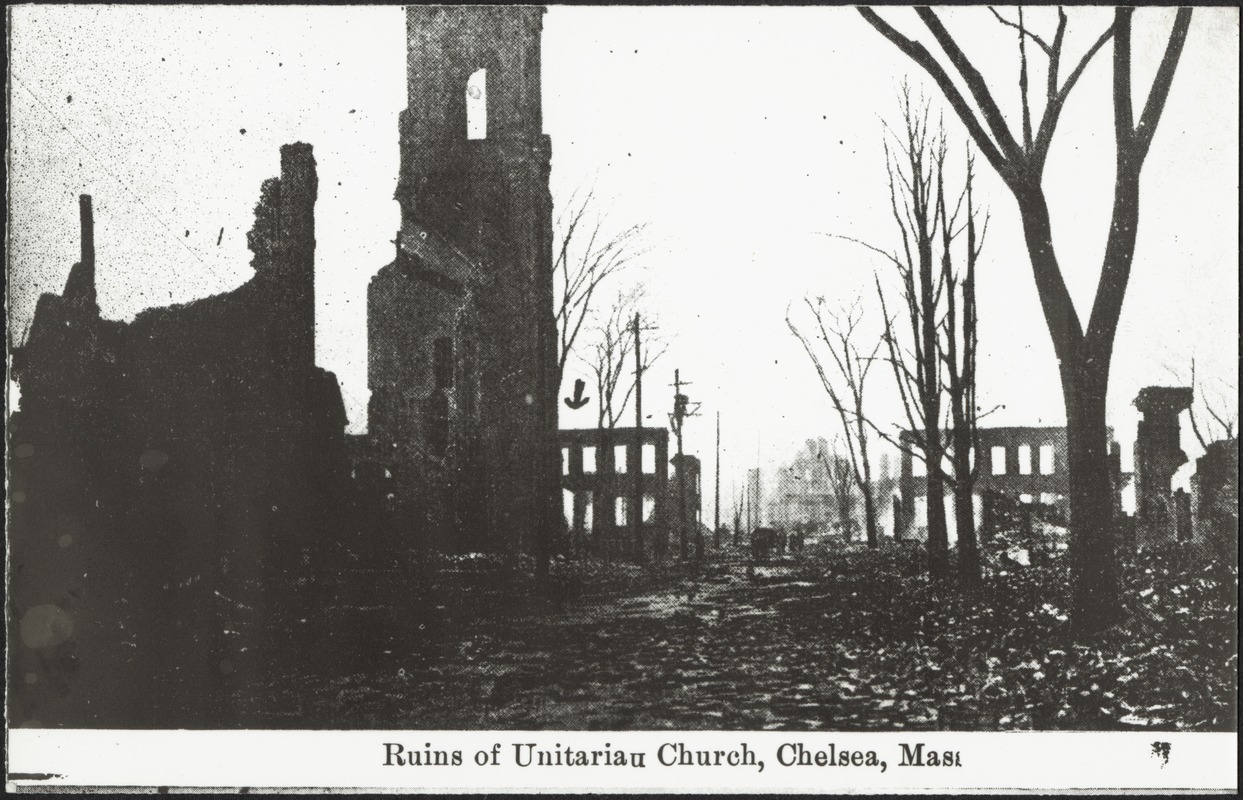 Ruins of Unitarian Church, Chelsea, Mass