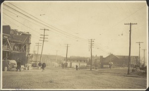 Bellingham Sq. Wash. Ave on left, Brway on right, St. Rose in distance