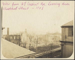 View from 27 Crescent Ave. Looking down Chestnut Street -1908